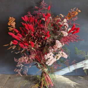 Valentine’s dried flower bouquet